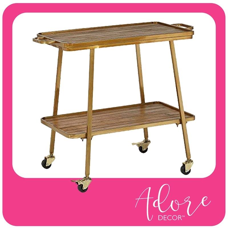 Gold 2 Tier Bar Cart Y2092