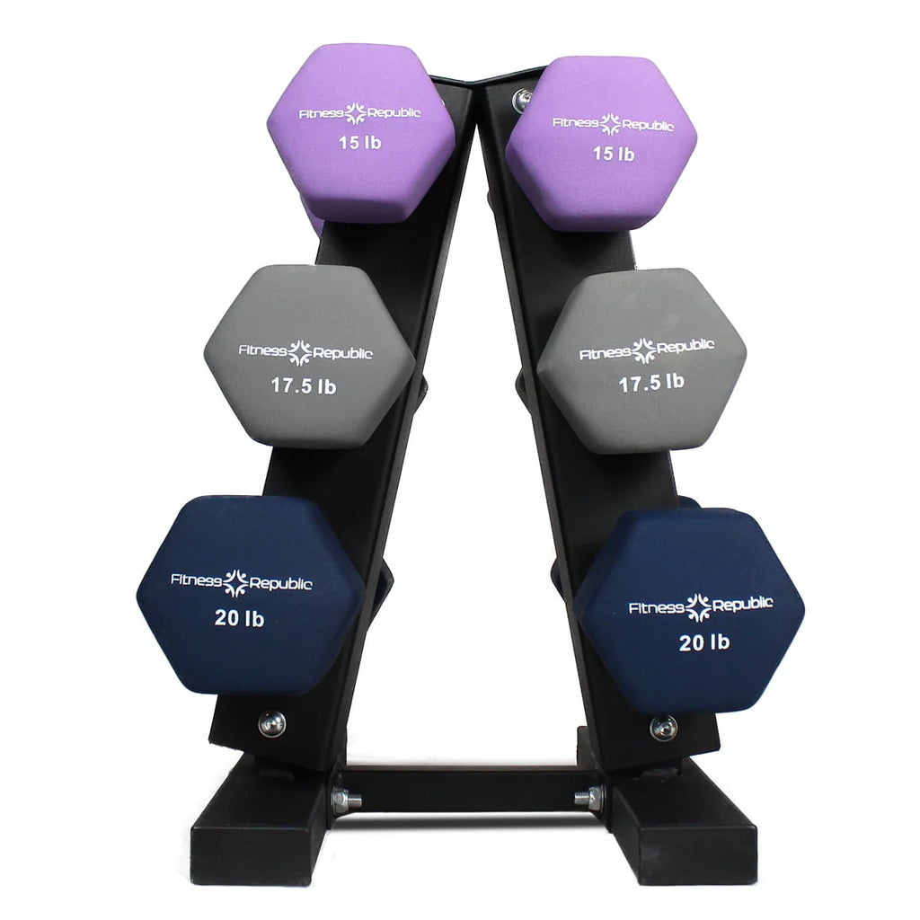 Neoprene Dumbbells with 5 Tier Rack N69439