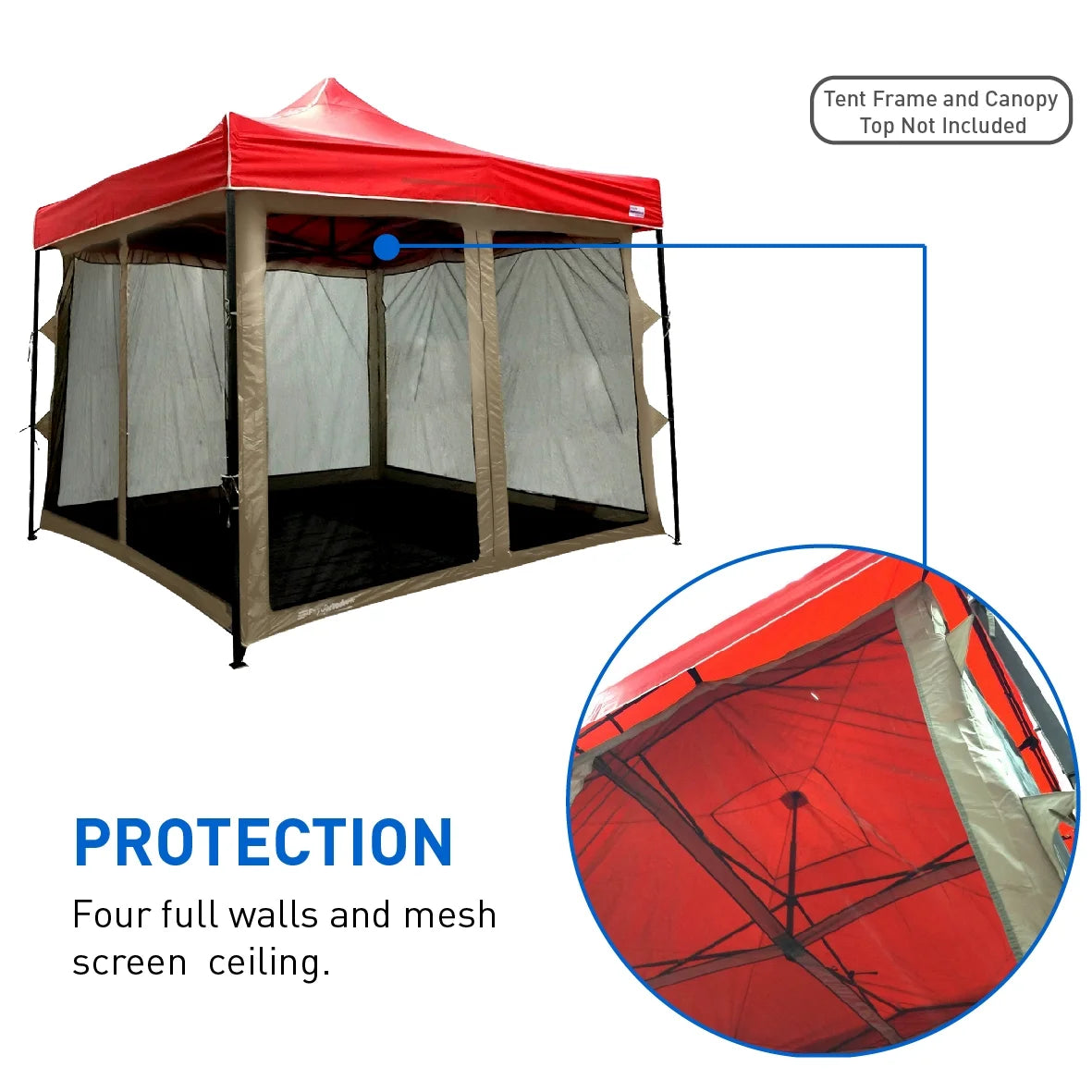 10' x 10' Screen Houses, Brown Q176