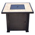 Gray Gas Fire Pit Table S491288