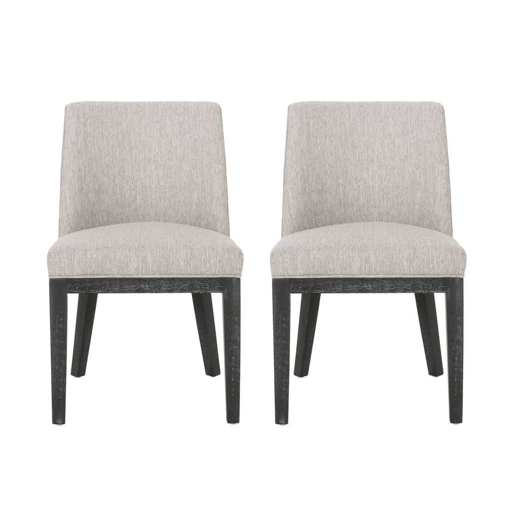 Fabric Upholstered Wood Dining Chairs, Set of 2 Y6647