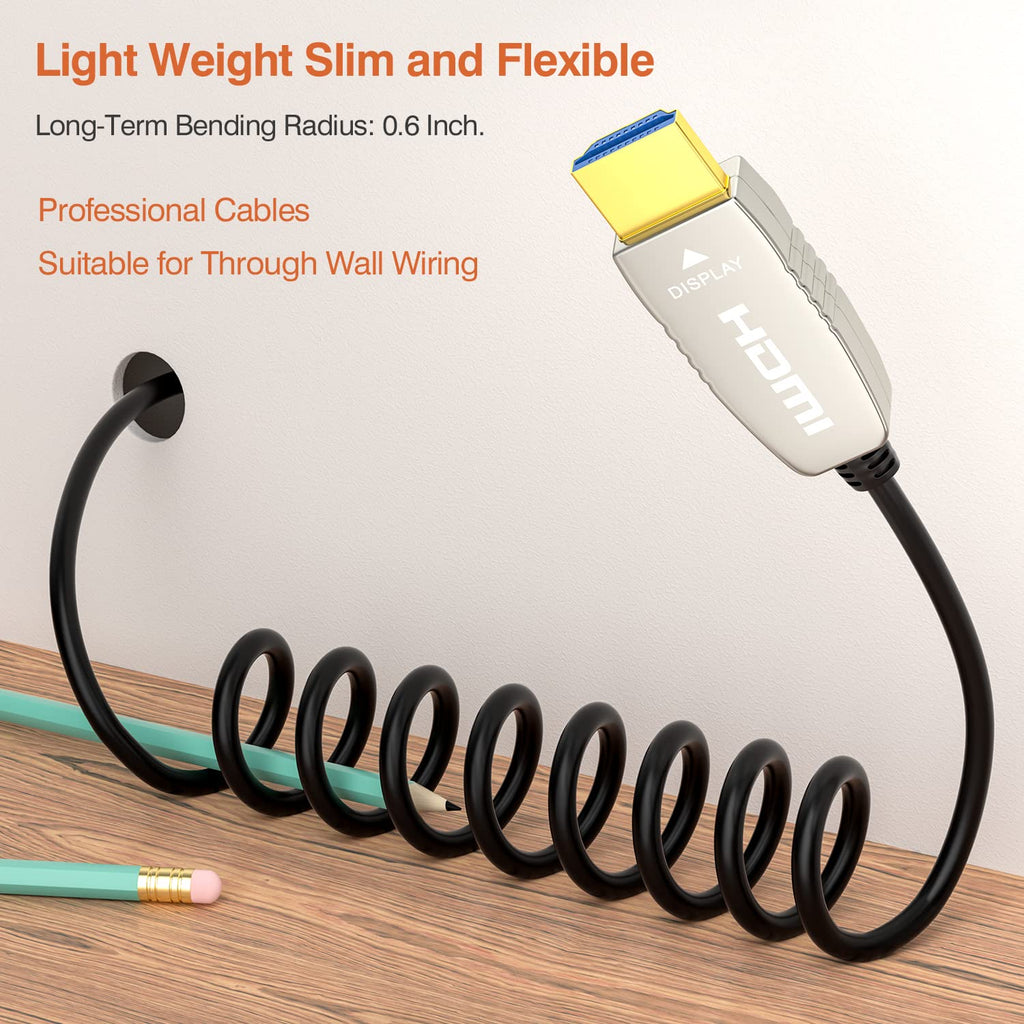 Fiber HDMI Cable 50 feet 15m Pack of 2 E180