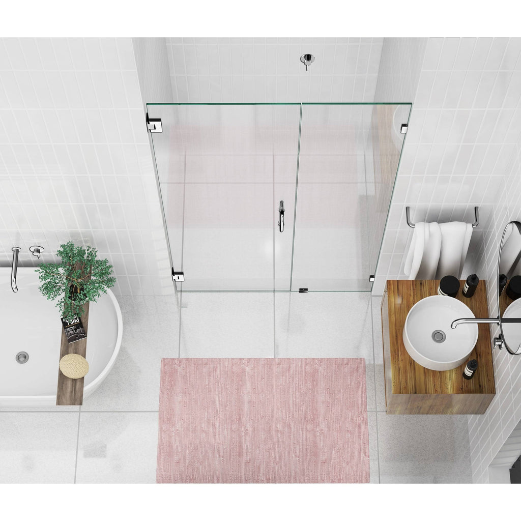 Frameless Shower Door Wall Hinge Brushed Nickel N5883