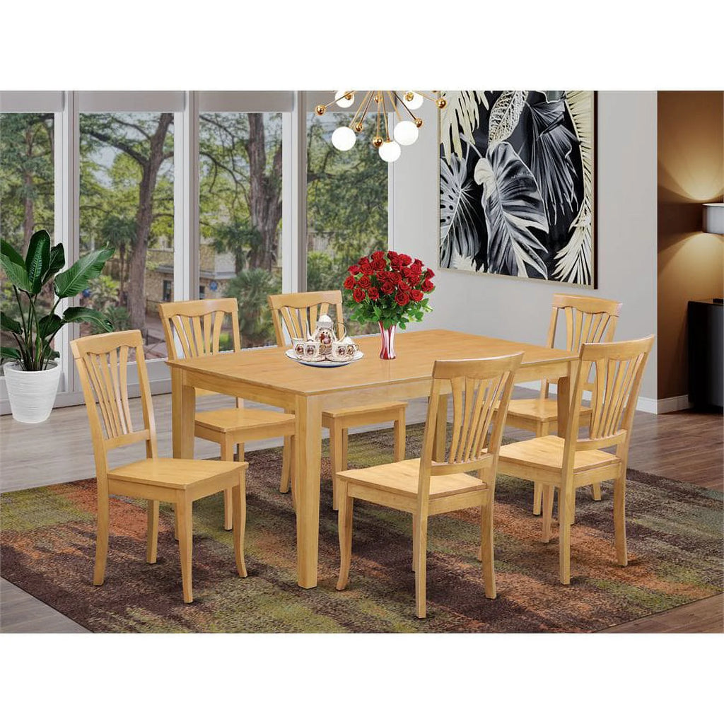 7-piece Traditional Wood Dining Room Set in Oak M335452