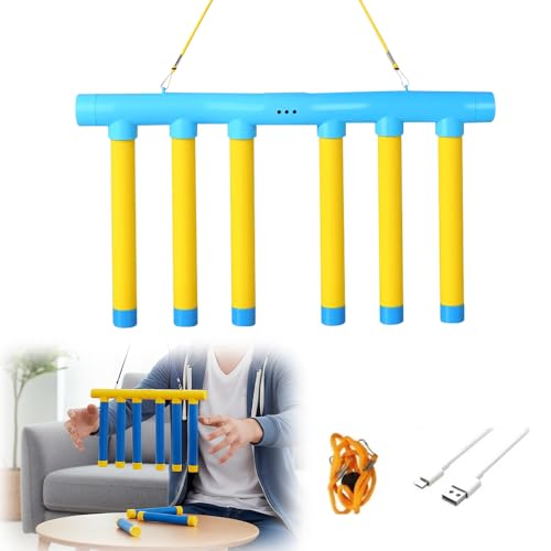 Reflective Drop Stick Challenge Game, Hand Eye Coordination Reflex Training Toy, 3 Adjustable Speed Modes, Yellow S33470
