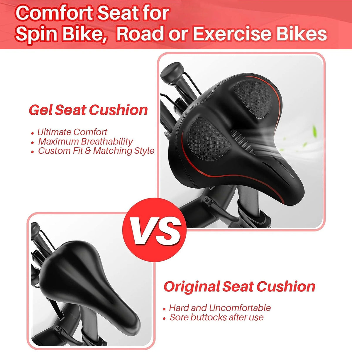 Breathable Bike Seat with Absorbing Ball N471854