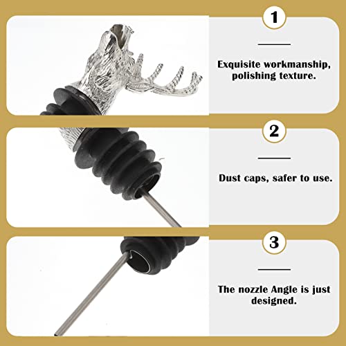 Deer Head Wine Pourer with Silicone Stopper S206