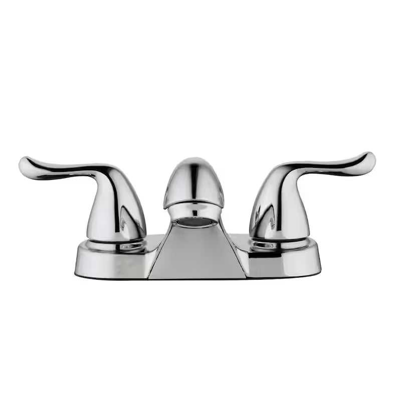 4 in. Centerset Double-Handle Low-Arc Bathroom Faucet in Polished Chrome S917