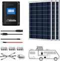 300W 12/24V Polycrystalline Off-Grid Solar Panel Kit with 3PCs 100W Rigid Solar Panels K3962