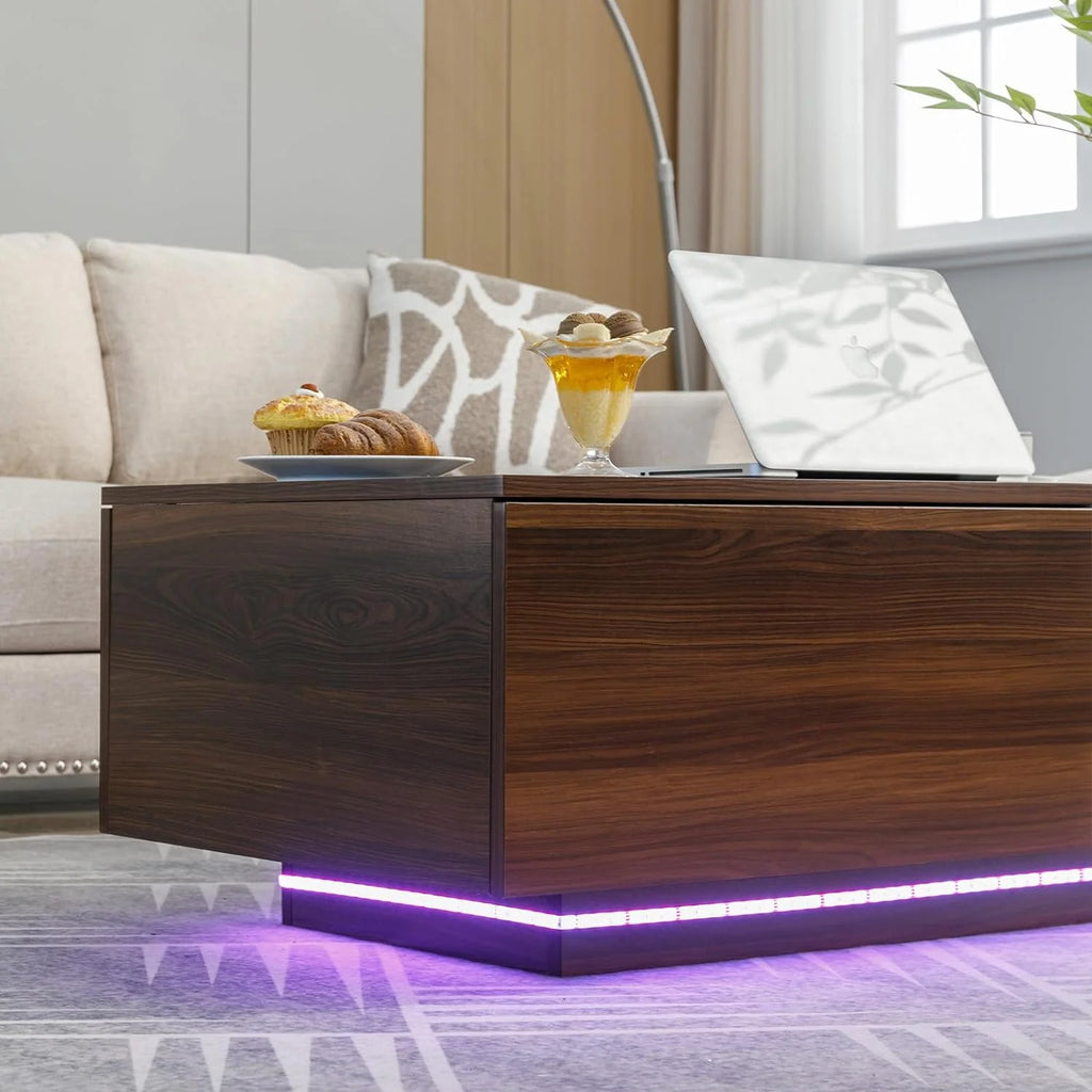 43" LED Coffee Table with 2 Storage Drawers J70490
