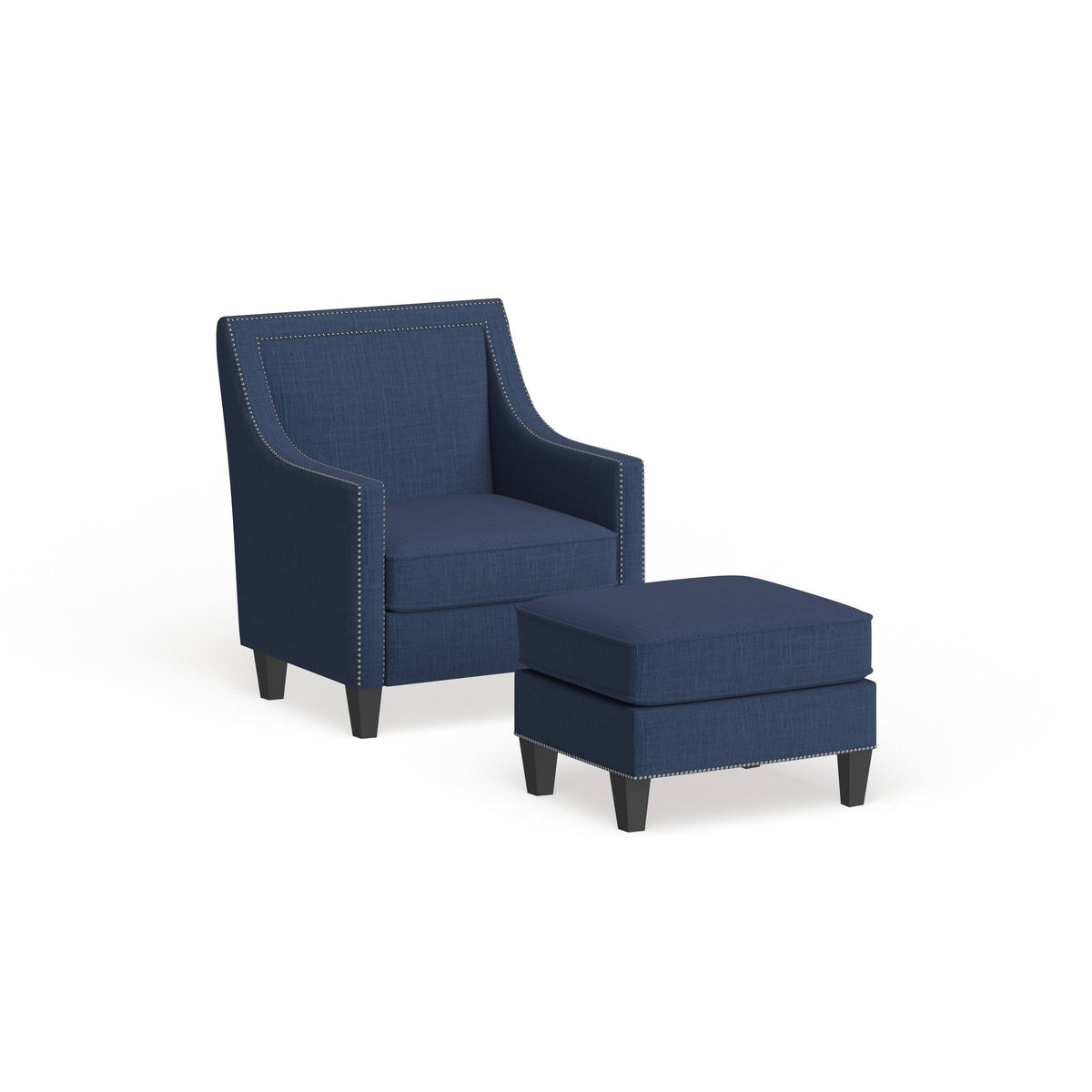 Blue Chair and Ottoman F61126