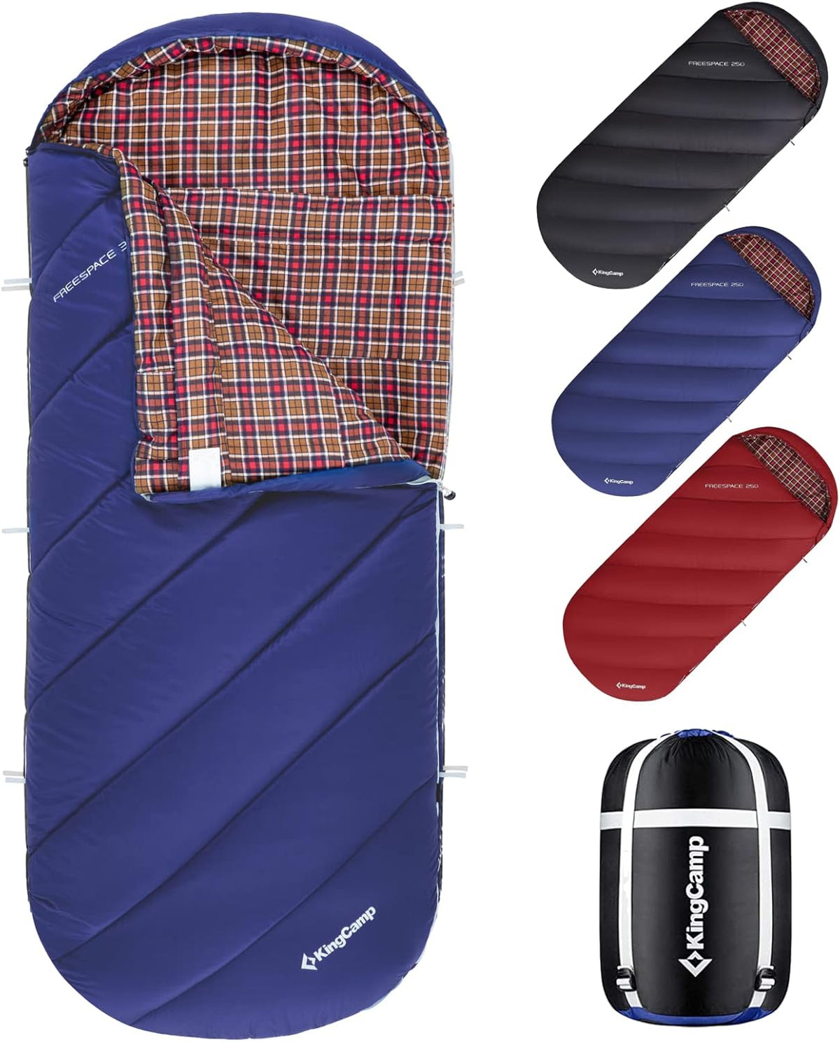 100% Cotton Flannel XL Sleeping Bag for Camping O97843
