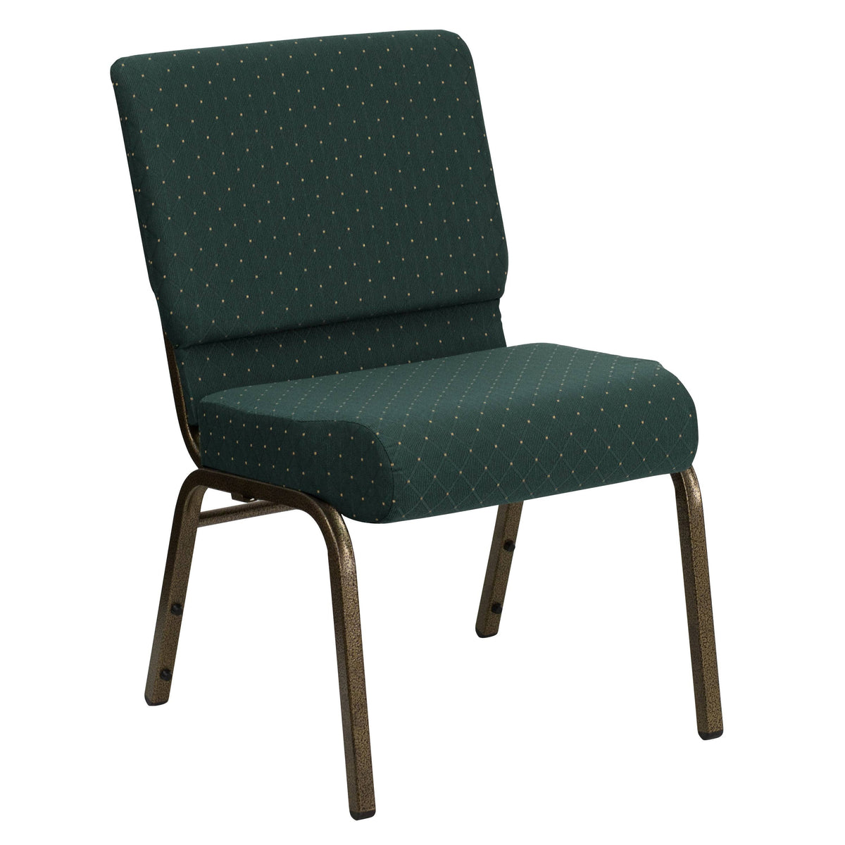 Blue 21-Inch Extra Wide Fabric Stacking Church Chair with 4-Inch Thick Seat A513009