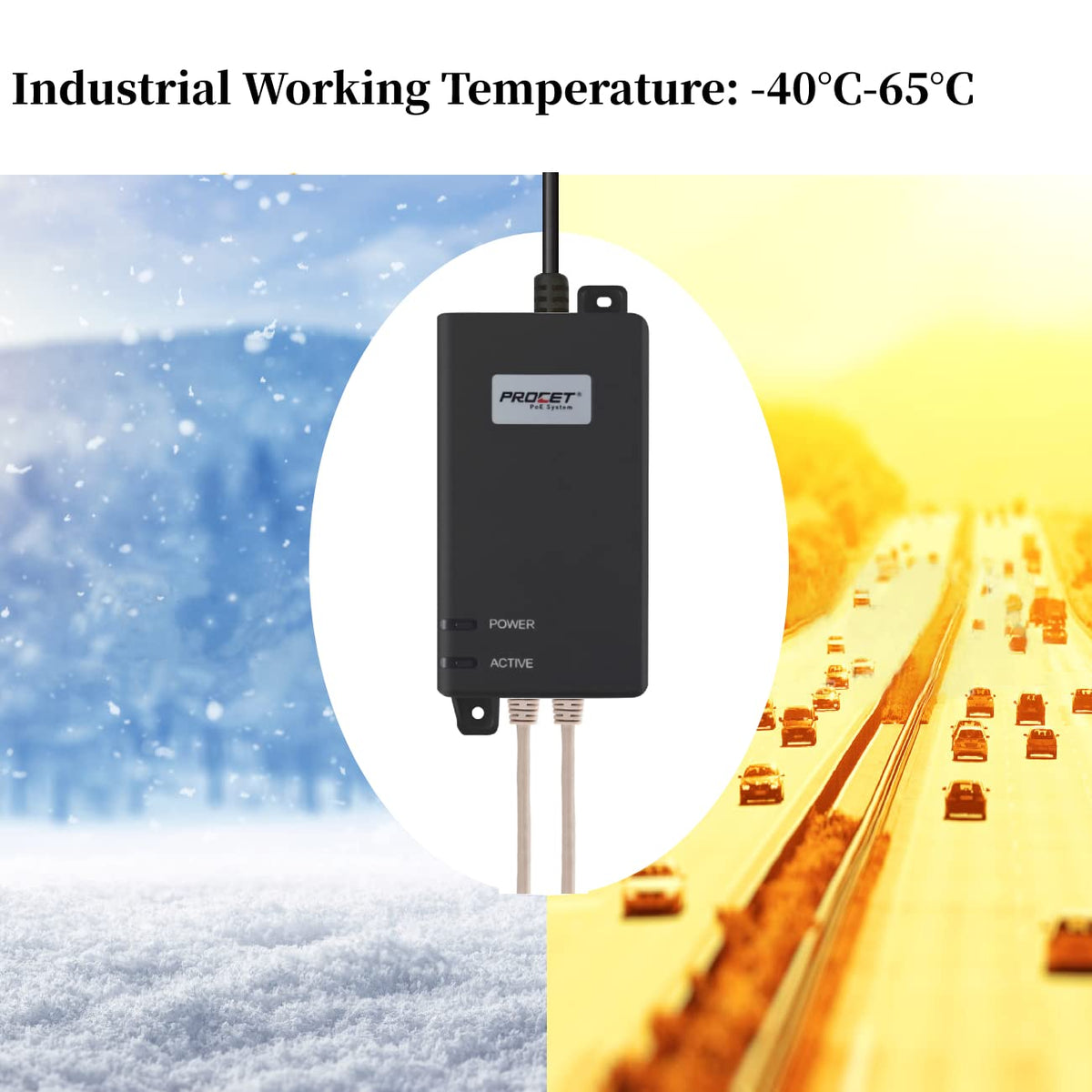 30W PoE+ Injector Adapter, 10/100/1000Mbps Shielded RJ-45 D919177