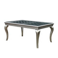 Silver Glass Table with Leaf K518619