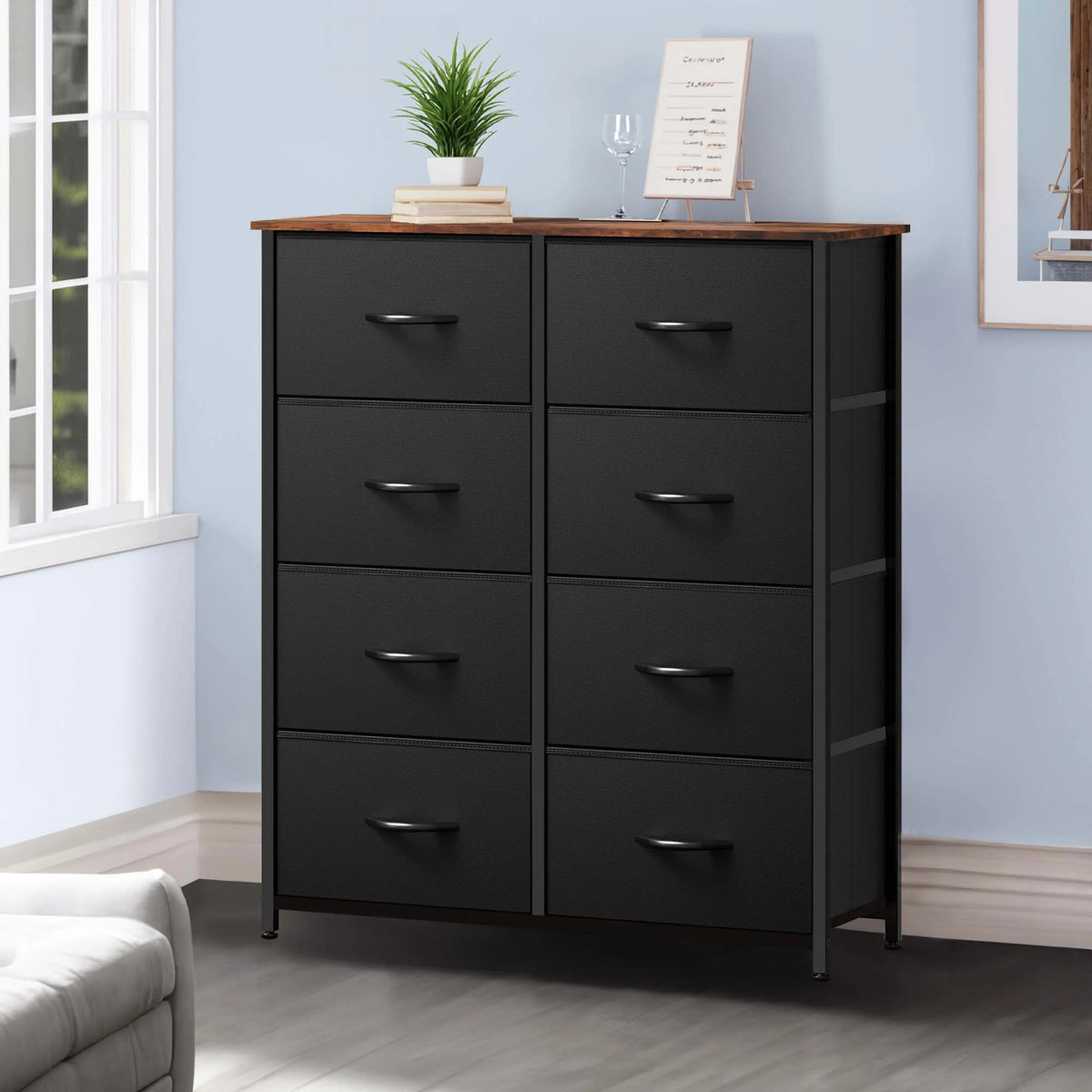 8 Drawer Fabric Dresser X9233