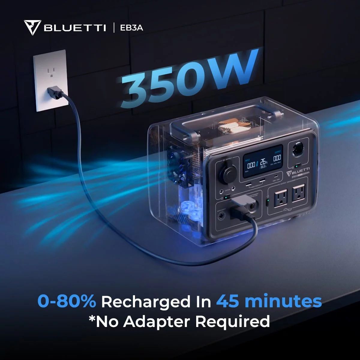 Portable Generator 600W 268Wh LiFePO4 Power Station B130186