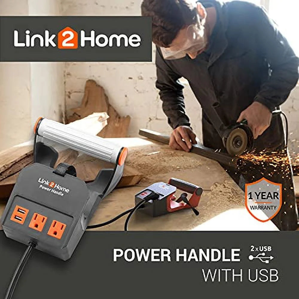 20 ft 14AWG 2 Outlets 15A Extension Cord H565144