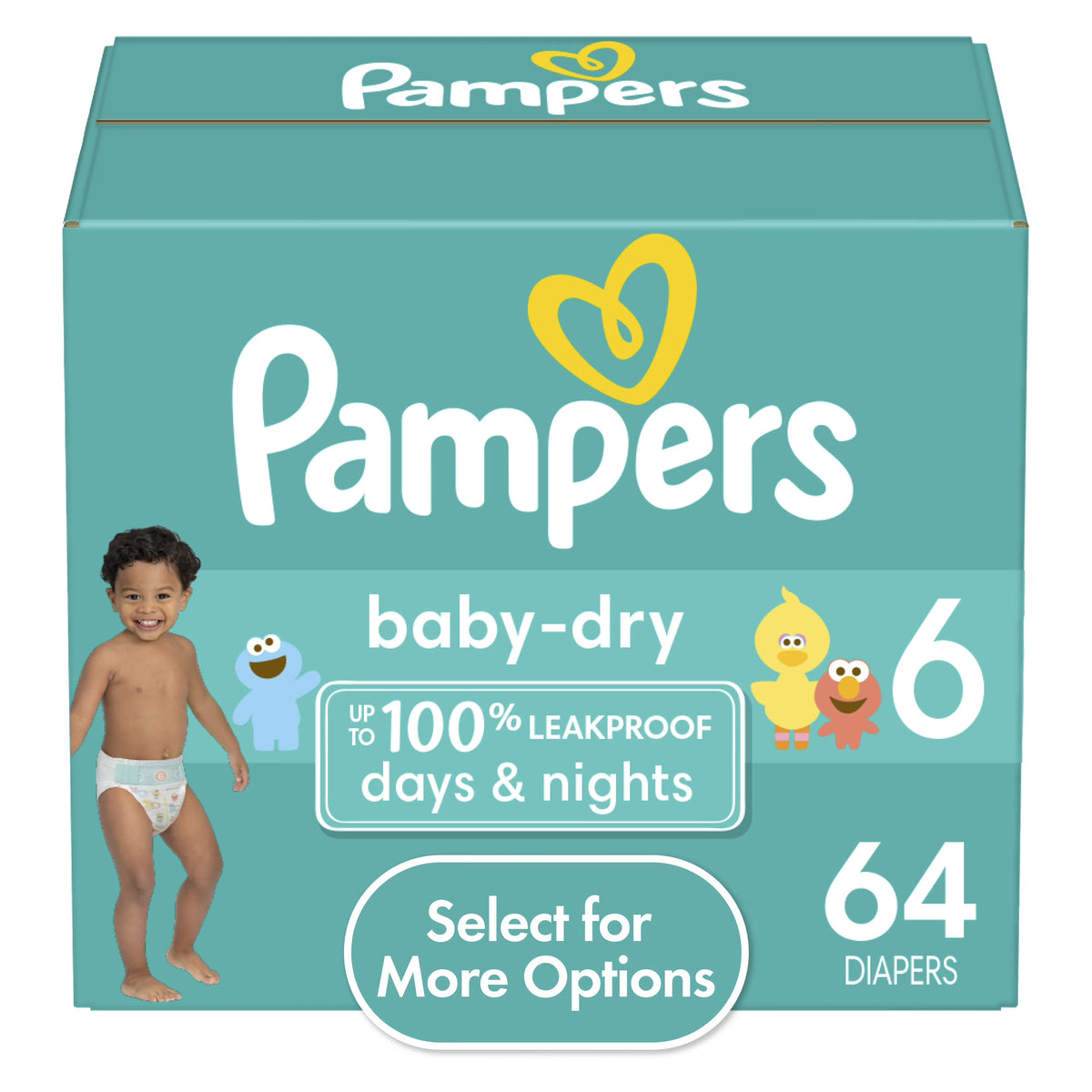 Baby Dry Diapers Size 6, 64 Count Z358