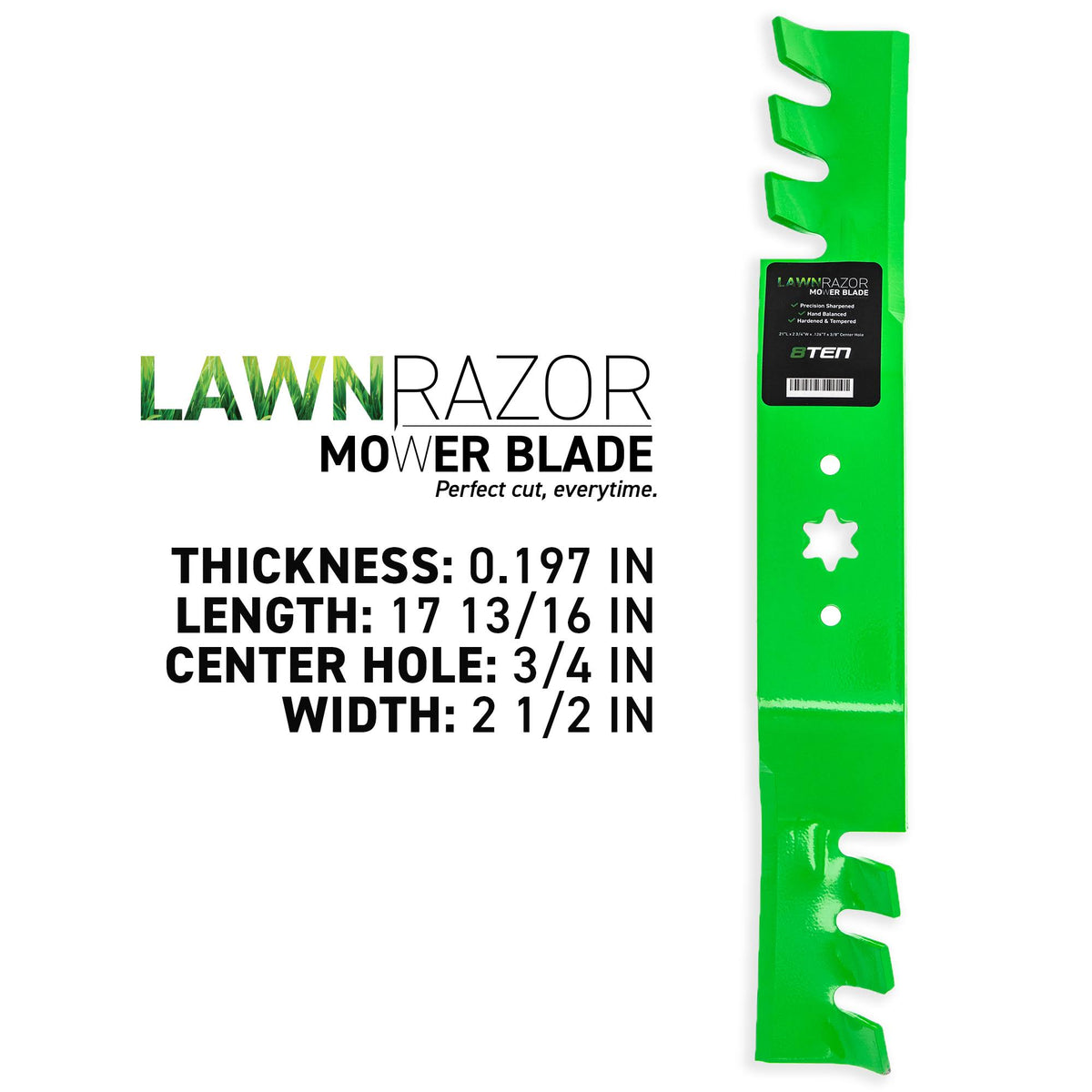 6 Pack Toothed Mulching Blade N6414