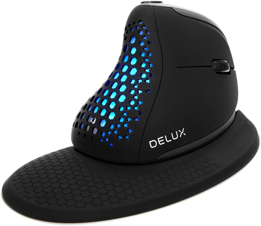 Wireless Ergonomic Vertical Mouse with OLED Screen, 7200DPI, Rechargeable W891