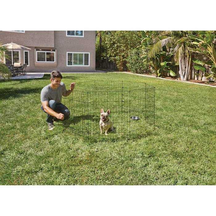 Adjustable Black Exercise Pen for Dogs A42989