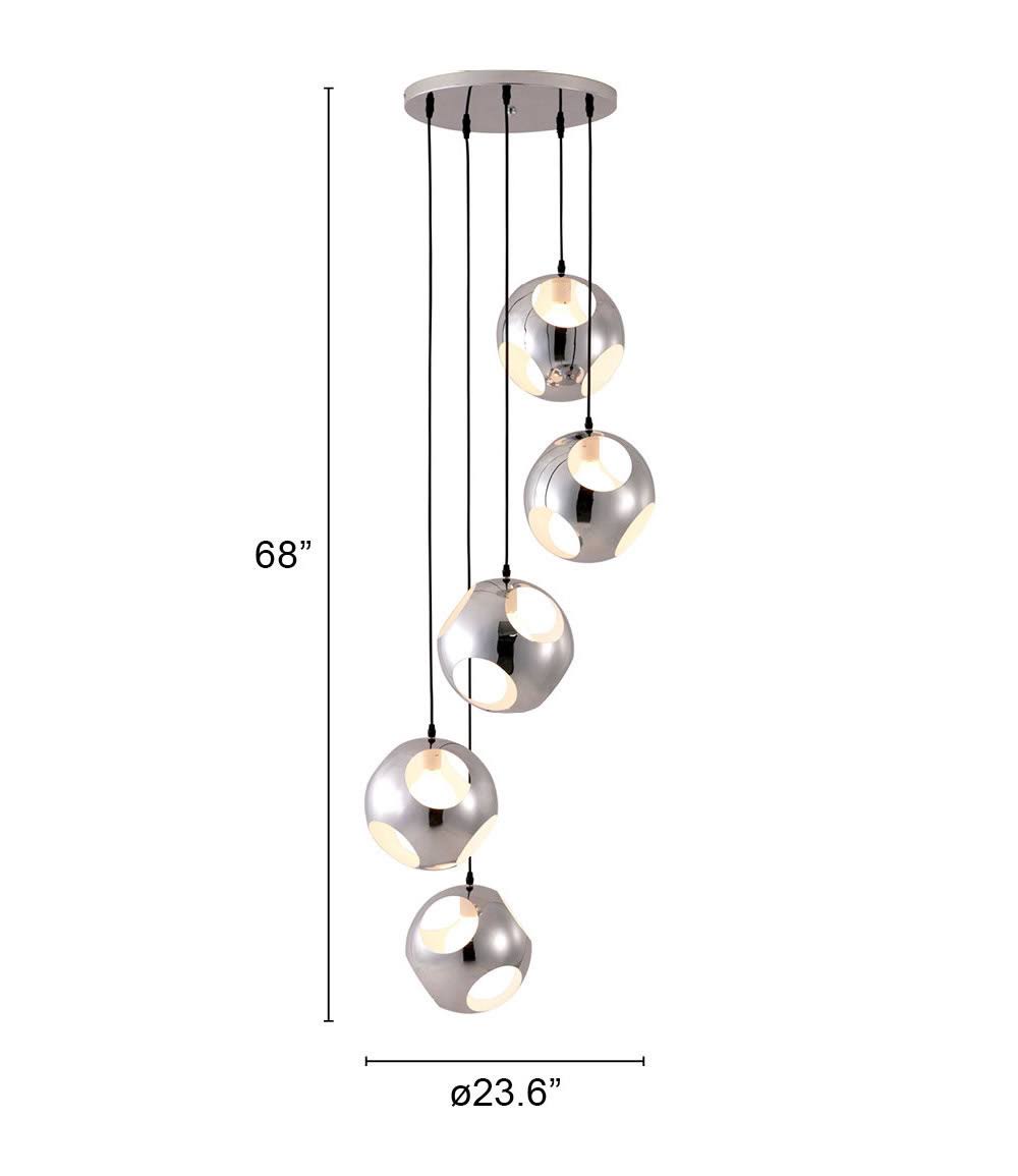 Chrome Meteor Shower Ceiling Lamp I48473