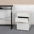 White 3 Drawer Mobile File Cabinet E8794
