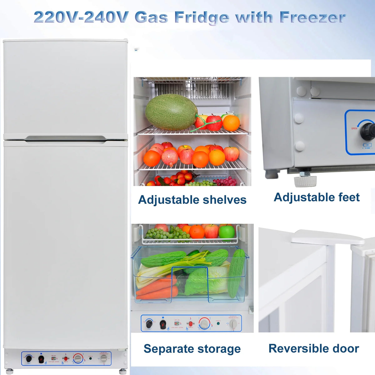 9.4 Cu ft Propane Refrigerator AC 110V E101