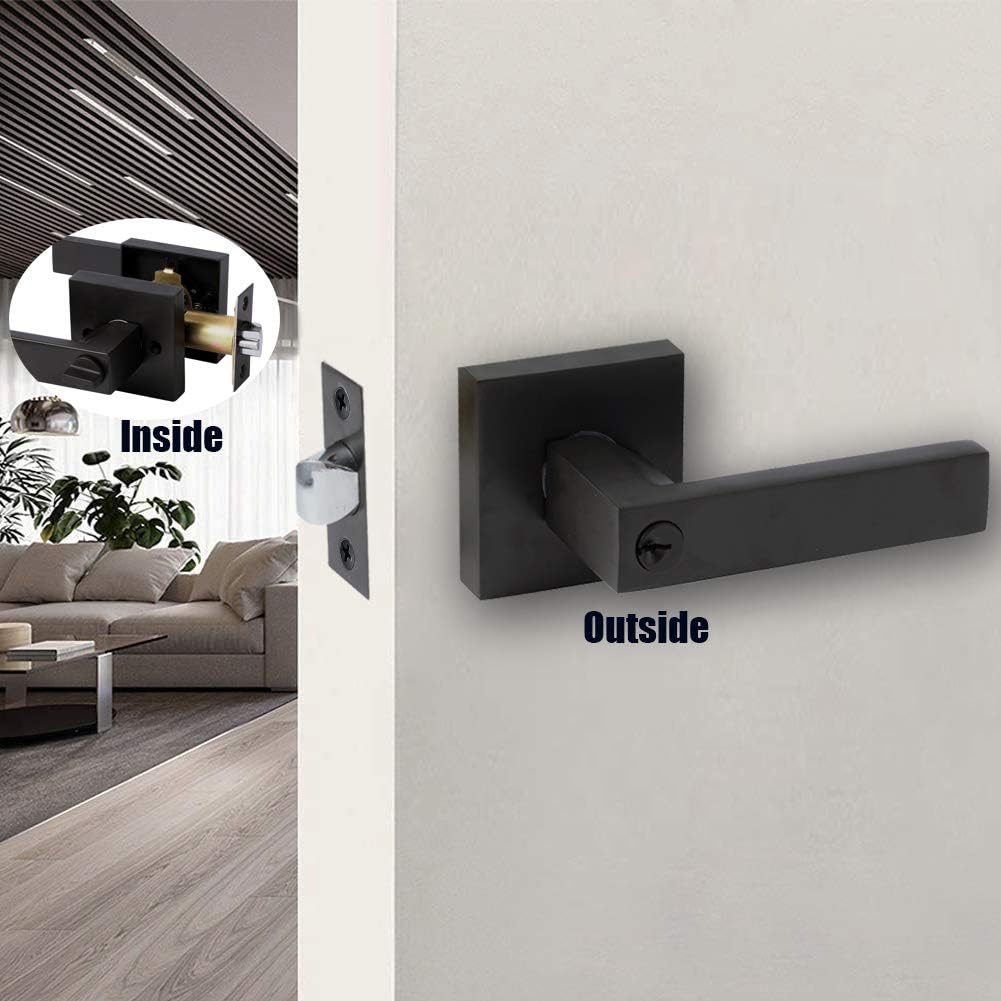 3 Pack Matte Black Door Lever Handles X480767