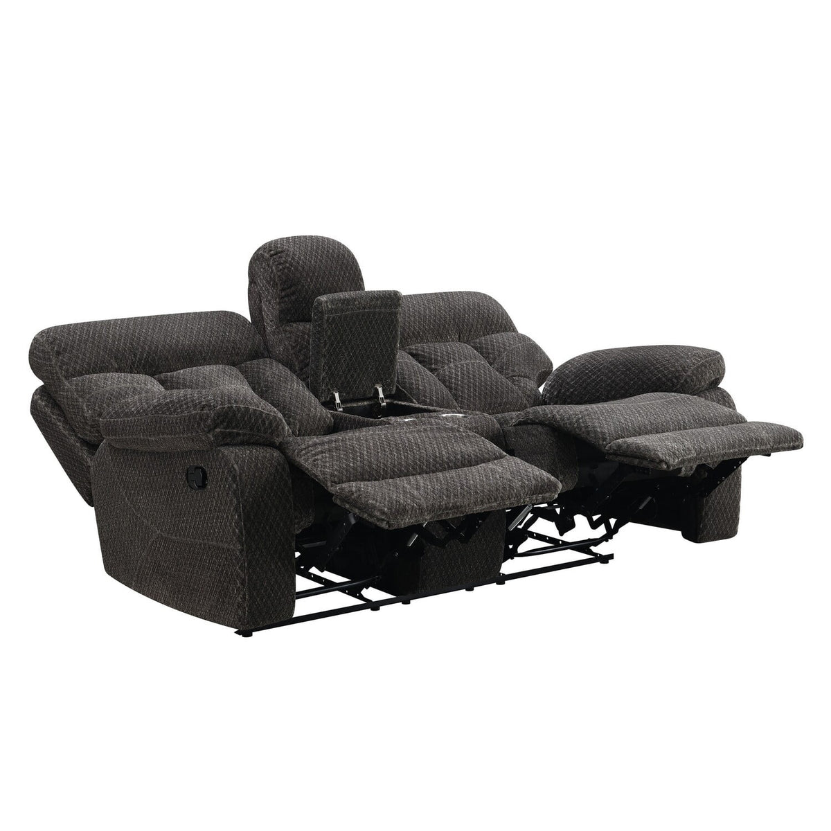 Dark Gray Tufted Dual Recliner Loveseat O6240