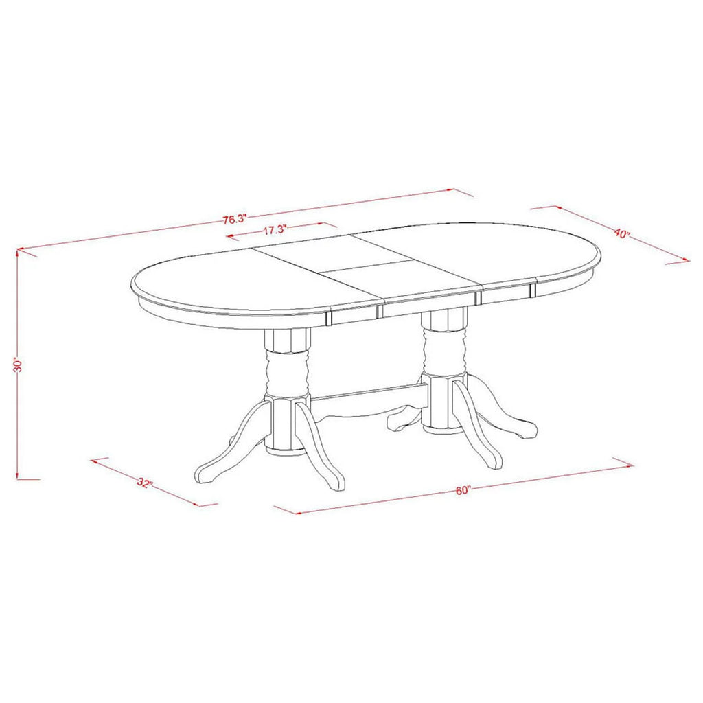 7 Piece Oak Wood Dining Set P1328