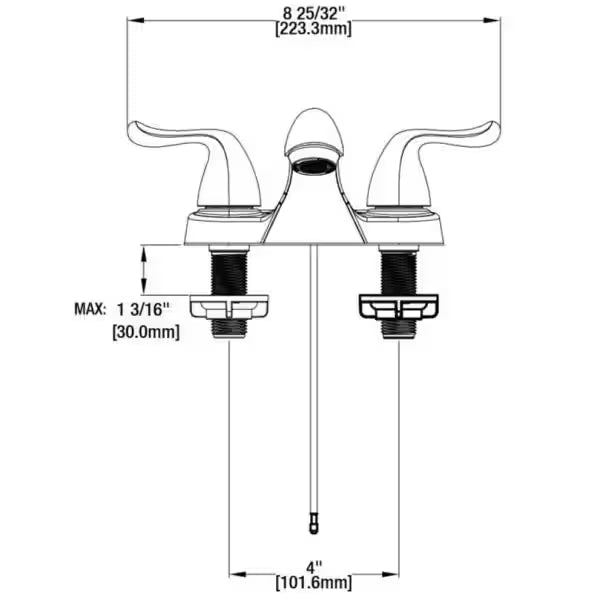 4 in. Centerset Double-Handle Low-Arc Bathroom Faucet in Polished Chrome S917