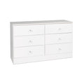 White 6 Drawer Wooden Dresser D64649