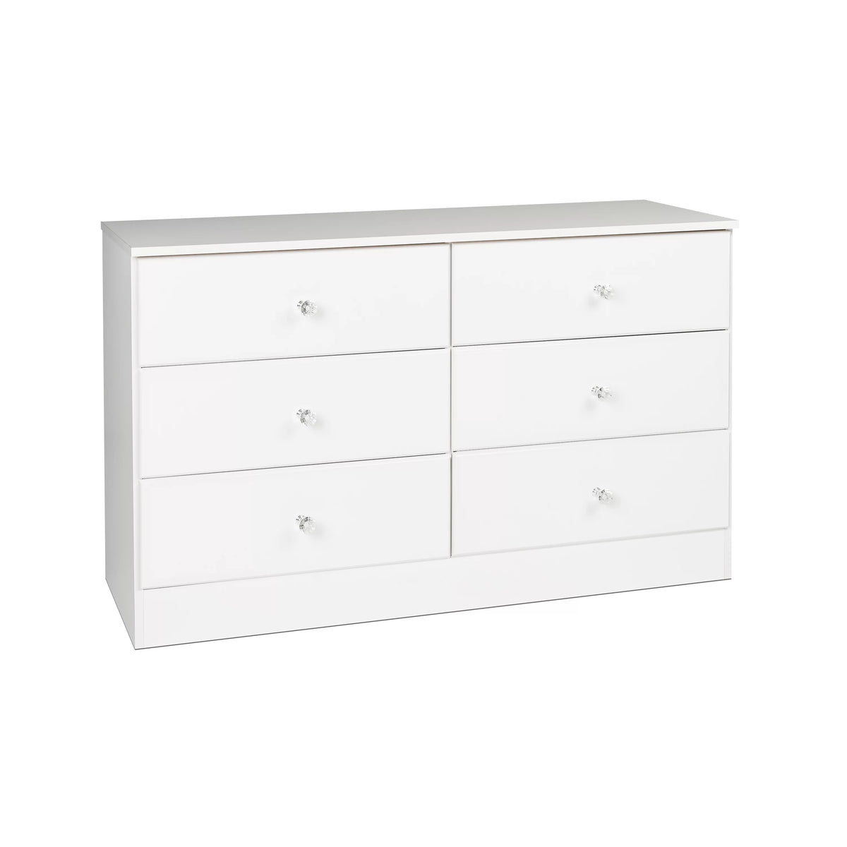 White 6 Drawer Wooden Dresser D64649