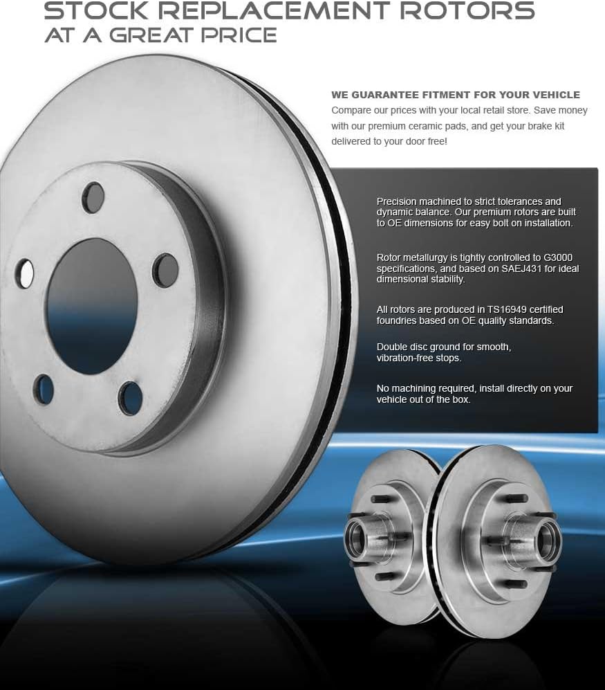 2 Pack of 2 Rear Brake Rotors Set C715