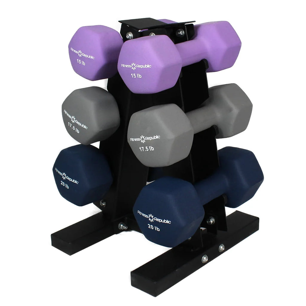 Neoprene Dumbbells with 5 Tier Rack N69439