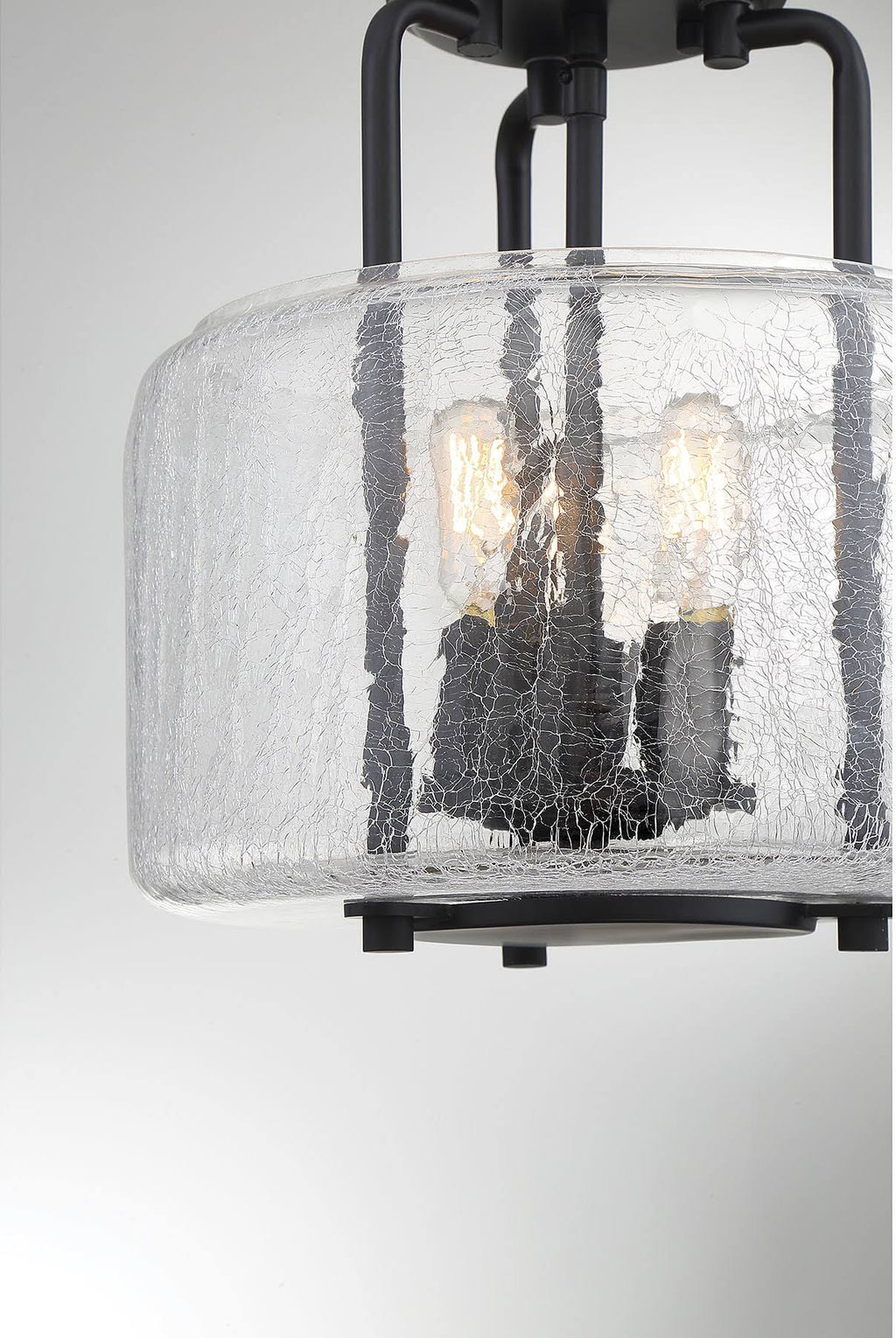 3 Light Black Semi Flush Mount V117
