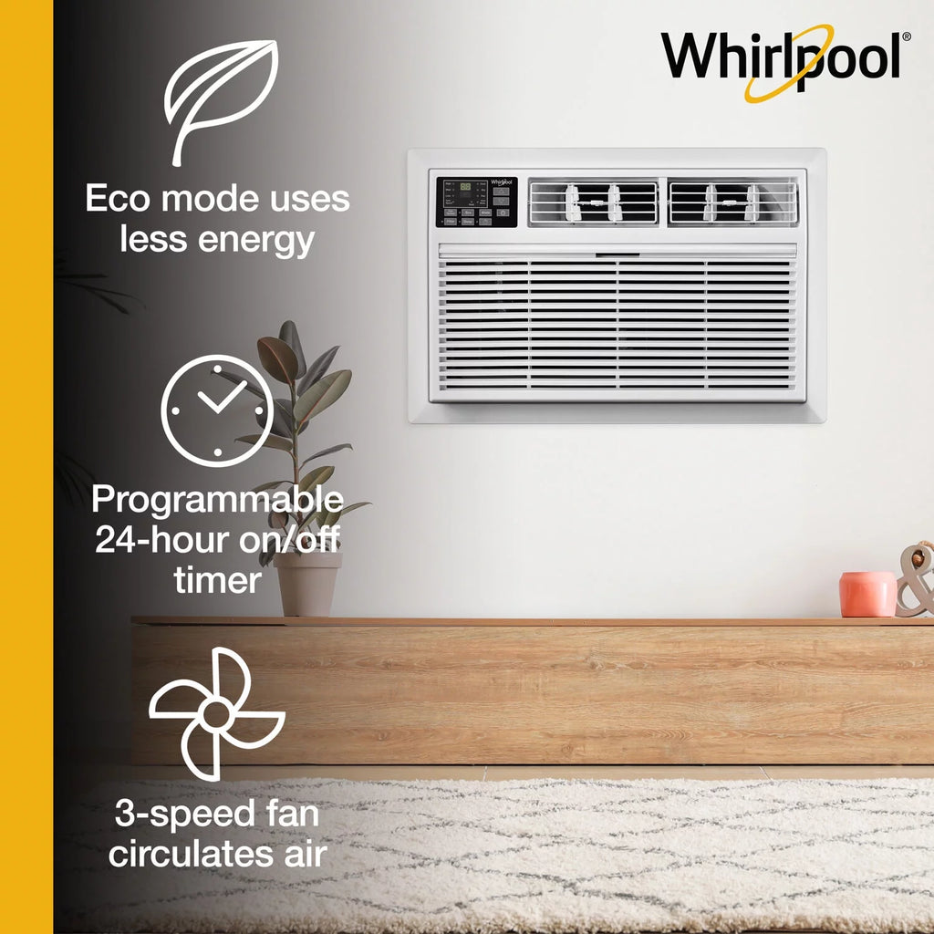 8000 BTU 115-Volt Wall Air Conditioner with Remote, White R36756