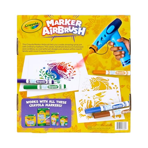 Battery-Powered Sprayer with 8 Washable Markers & 5 Stencils Craft Set E65135
