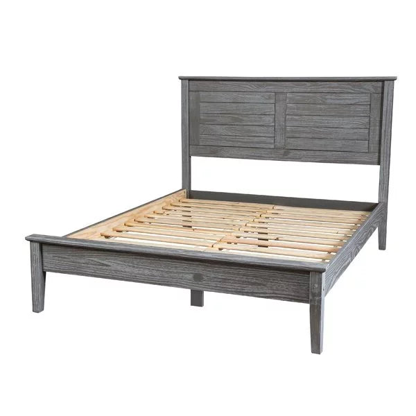 Grey Solid Pine Queen Size Platform Bed P71442