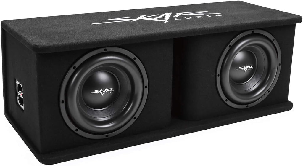 Dual 8" 1,400 Watt Subwoofer Bass Package with Loaded Enclosure and Amplifier W225743