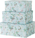 Decorative Storage Cardboard Boxes with Lids, Set of 3 K3063