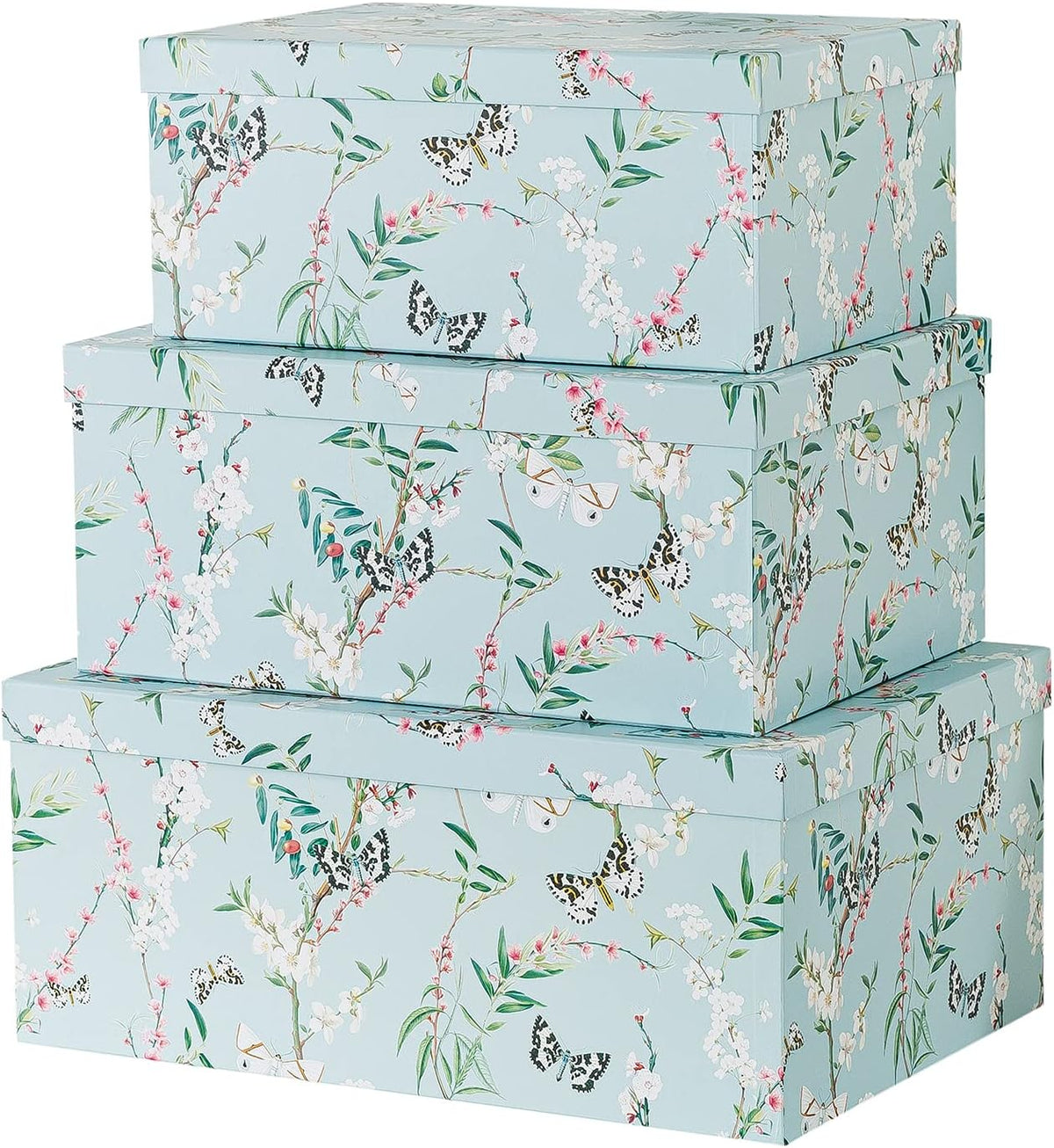 Decorative Storage Cardboard Boxes with Lids, Set of 3 K3063