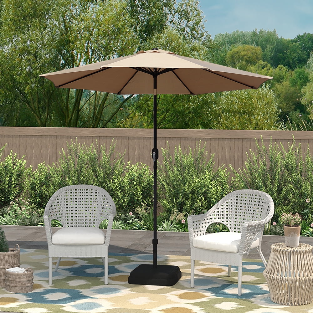 9ft Patio Umbrella with Crank and Tilt Red O50901