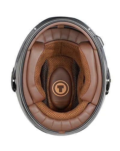 Matte Black Retro Full Face Helmet T98631