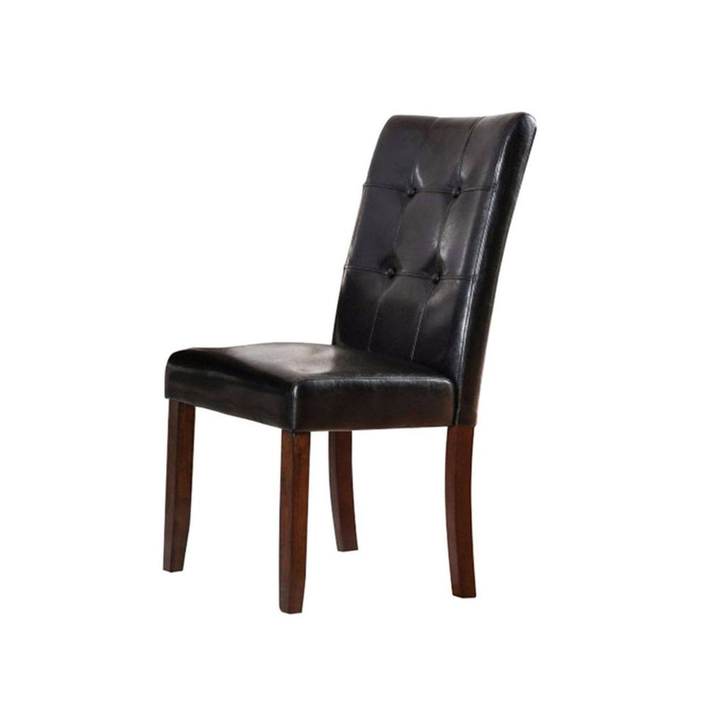 Brown Cherry & Black Side Chair, Set of 2 C707306
