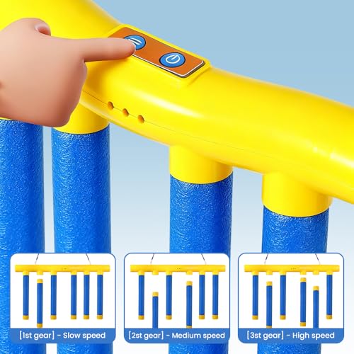 Reflective Drop Stick Challenge Game, Hand Eye Coordination Reflex Training Toy, 3 Adjustable Speed Modes, Yellow S33470