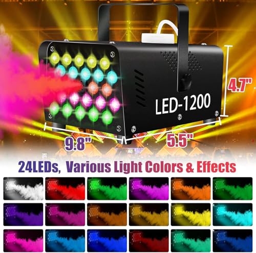 1200W Fog Machine with LED Lights and Remote Controls K682