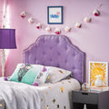 Light Purple Fabric Twin Headboard N14165